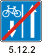 Знак особых предписаний Конец дороги с полосой для велосипедистов
