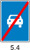 Знак Конец дороги для автомобилей