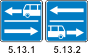 Знак Выезд на дорогу с полосой для маршрутных транспортных средств