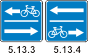 Знак Выезд на дорогу с полосой для велосипедистов