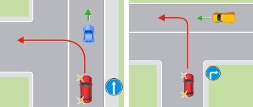 Поворот налево через сплошную линию в нарушение требований дорожных знаков или разметки