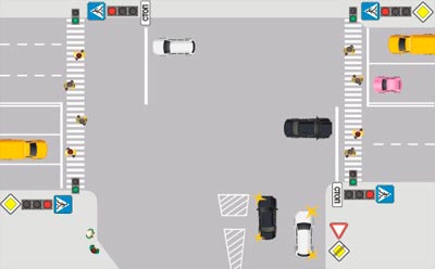 Транспортный светофор для пешеходов